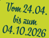 Hinweis: Die Landesgartenschau läuft vom 24.04. bis zum 04.10.2026
