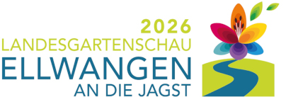 Logo der Landesgartenschau Ellwangen an die Jagst 2026
